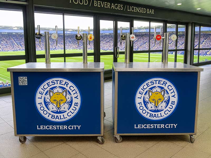 Concept image of our event bars at Leicester City Football Club
